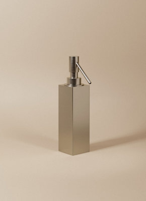 Cosmic Soap Dispenser, 125Ml Capacity, Siver Gloss, Freestanding. Collection Metric - image 1