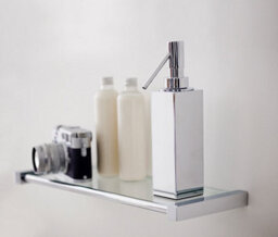 Cosmic Soap Dispenser, 125Ml Capacity, Siver Gloss, Freestanding. Collection Metric - thumbnail 4