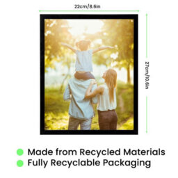 "Domkora 8 X 10"" Black Picture Frames Set Of 3 - Plastic Photo Frame Styrene Front - Portrait Landscape Wall Hanging Or Tabletop" - thumbnail 4