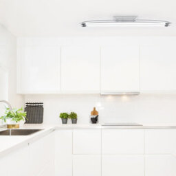 Flush Ceiling Light - Chrome Plate & Opal Glass - 2 X 16W Led T5 - Bulb Included - thumbnail 3