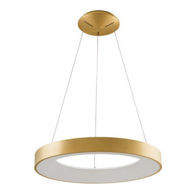 Luminosa Lighting Luminosa Modern Led Hanging Pendant Brushed Gold, Warm White 3000K 2750Lm - image 1