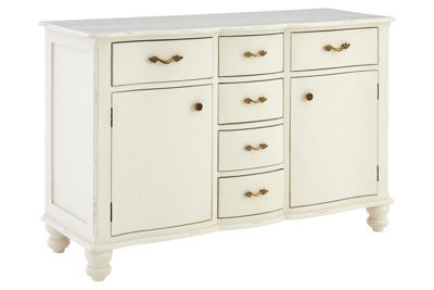 Orsina Sustainable 6 Drawer White Sideboard, Modern Storage Small Sideboard, Elegant Design Wooden Sideboard - image 1