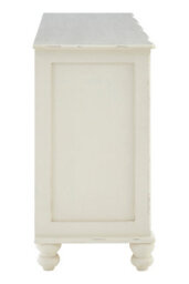 Orsina Sustainable 6 Drawer White Sideboard, Modern Storage Small Sideboard, Elegant Design Wooden Sideboard - thumbnail 2