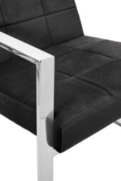 Orsina Black Velvet Cocktail Chair - thumbnail 2