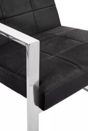 Orsina Black Velvet Cocktail Chair - thumbnail 7