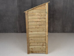 Arbor Garden Solutions Wooden Log Store With Door W-227Cm, H-180Cm, D-88Cm - Natural (Light Green) Finish - thumbnail 3