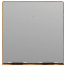 Berkfield Bathroom Mirror Cabinet Artisan Oak 64X20X66.5 Cm Engineered Wood - thumbnail 4