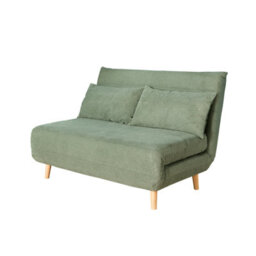 Home Source Lorena Double Clic Clac Green Upholstered Sofa Bed Lounger Chair - thumbnail 9