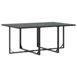 Berkfield Garden Dining Set 11 Pcs Black Steel - thumbnail 4