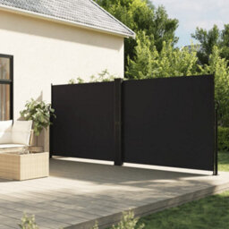 Walplus Retractable Side Awning Garden Sun Shade Canopy Gazebo For Back Door, Porch, Patio Black 180X1200 Cm - thumbnail 1