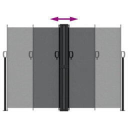 Walplus Retractable Side Awning Garden Sun Shade Canopy Gazebo For Back Door, Porch, Patio Black 180X1200 Cm - thumbnail 5