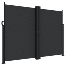 Walplus Retractable Side Awning Garden Sun Shade Canopy Gazebo For Back Door, Porch, Patio Black 180X1200 Cm - thumbnail 2