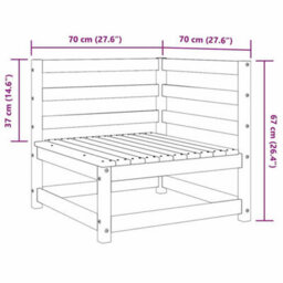 Berkfield Garden Sofa Corner 70X70X67 Cm Impregnated Wood Pine - thumbnail 8