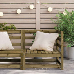 Berkfield Garden Sofa Corner 70X70X67 Cm Impregnated Wood Pine - thumbnail 3