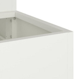 Berkfield Garden Planter White 90 X 90 X 35 Cm Steel - thumbnail 9