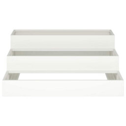 Berkfield Garden Planter White 90 X 90 X 35 Cm Steel - thumbnail 6
