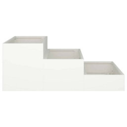 Berkfield Garden Planter White 90 X 90 X 35 Cm Steel - thumbnail 7