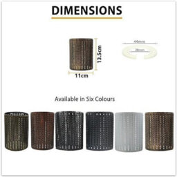2 Pack Brushed Silver Metal Easy Fit Drum Cage Ceiling Light Shade Hollow Out Lamp Shade For Ceiling Pendant Light - thumbnail 2