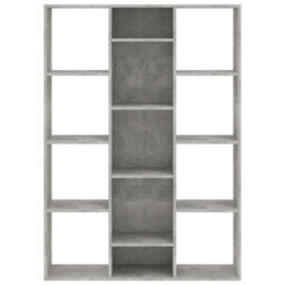 Berkfield Room Divider/book Cabinet Concrete Grey 100X24X140 Cm Engineered Wood - thumbnail 5