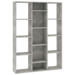 Berkfield Room Divider/book Cabinet Concrete Grey 100X24X140 Cm Engineered Wood - thumbnail 2