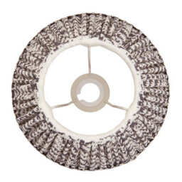 Loops Elegant Set Of 2 Handcrafted 25Cm Tapered Cylinder Lamp Shades In Pearl Grey Fabric - thumbnail 4