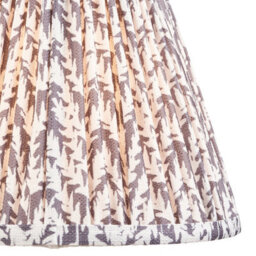 Loops Elegant Set Of 2 Handcrafted 25Cm Tapered Cylinder Lamp Shades In Pearl Grey Fabric - thumbnail 2