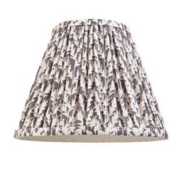 Loops Elegant Set Of 2 Handcrafted 25Cm Tapered Cylinder Lamp Shades In Pearl Grey Fabric - thumbnail 5