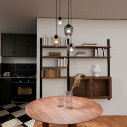 Emibig Lighting Emibig Istar Pendant Lamp  4 X E27 Black With Transparent, Graphite And Amber Shade - thumbnail 5