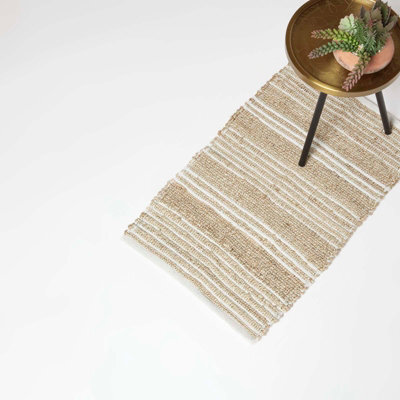 Homescapes Arlyn Natural Striped Handwoven Jute Rug, 45 X 70 Cm - image 1
