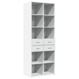 Berkfield Highboard White 70X42.5X185 Cm Engineered Wood - thumbnail 2