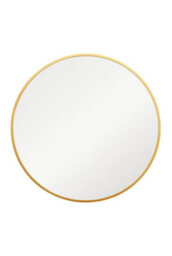 Mirroroutlet The Fenestra Gold Edged Circular Modern Garden Wall Mirror 100Cm Diameter - thumbnail 2