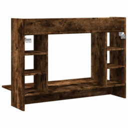 Berkfield Wall-Mounted Desk Smoked Oak 105X48X75 Cm Engineered Wood - thumbnail 6