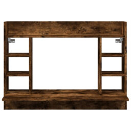 Berkfield Wall-Mounted Desk Smoked Oak 105X48X75 Cm Engineered Wood - thumbnail 4