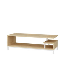 Decorotika Reilly Tv Stand Tv Unit For Tv's Up To 55 Inch White And Oak