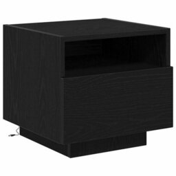 Walplus Bedside Cabinet Black Oak 40 X 39 X 37 Cm Engineered Wood - thumbnail 2