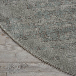 Grey Luxurious Modern Easy To Clean Abstract Viscose Wool Rug For Living Room, Bedroom - 168Cm X 244Cm - thumbnail 3