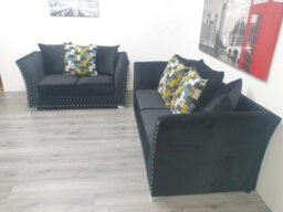 Stratus Interiors Maya Studded Velvet Sofa - 3 Seater - thumbnail 3