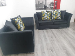Stratus Interiors Maya Studded Velvet Sofa - 3 Seater - thumbnail 4