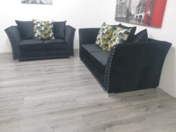 Stratus Interiors Maya Studded Velvet Sofa - 3 Seater - thumbnail 5