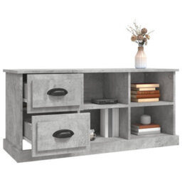 Berkfield Durable Tv Cabinet Concrete Grey 102X35.5X47.5 Cm Engineered Wood - thumbnail 5