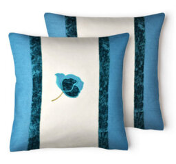 Intimates Velvet Rose Design Luxury Cushion, Soft Velvet Texture With Zip Closure, Modern Decor Accent - Teal