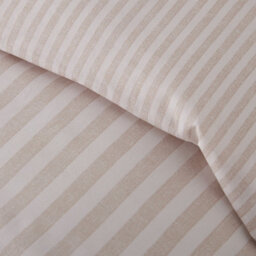 Catherine Lansfield Epping Textured Stripe Reversible Double Duvet Cover Set With Pillowcases Natural - thumbnail 4
