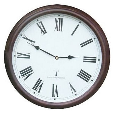 Primrose Outdoor Garden Wall Clock Perfect Time Radio Controlled 38Cm - image 1
