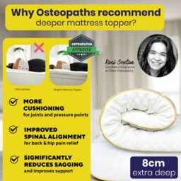 Brightr Sleep Brightr Aurora Deluxe 2 In 1 Memory Foam Mattress Topper Medium Firm Eu King Size - thumbnail 3