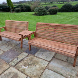 Churnet Valley Garden Furniture Ltd Valley 5 Seat Set 1X2B 1X3B Straight Tray - thumbnail 3