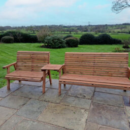 Churnet Valley Garden Furniture Ltd Valley 5 Seat Set 1X2B 1X3B Straight Tray - thumbnail 2