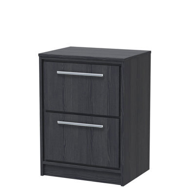 Hudson Reed Lille Floor Standing 2 Drawer Countertop Vanity Unit & Worktop, Graphite Woodgrain, 605 X 460 mm - image 1