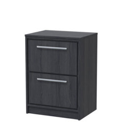 Hudson Reed Lille Floor Standing 2 Drawer Countertop Vanity Unit & Worktop, Graphite Woodgrain, 605 X 460 mm - thumbnail 1