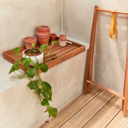 Sweeek - Wooden Garden Trolley Murcia Natural 68X44X68 Cm - thumbnail 6