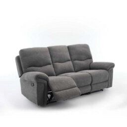 More4Homes Fosse 3 Seater Manual Recliner Fabric Modern Living Sofa Dark Grey - thumbnail 4
